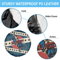 Bill Pickett Black Cowboy Spare Tire Cover Western American Heritage - Grunge Stars And Stripes