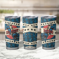 Bill Pickett Black Cowboy Tumbler Cup Western American Heritage - Grunge Stars And Stripes