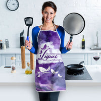 Lupus Awareness Month Apron Purple Ribbon Watercolor Galaxy Butterfly Floral Support Art