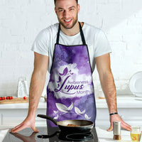 Lupus Awareness Month Apron Purple Ribbon Watercolor Galaxy Butterfly Floral Support Art