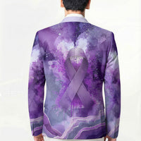Lupus Awareness Month Blazer Purple Ribbon Watercolor Galaxy Butterfly Floral Support Art