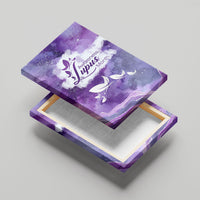 Lupus Awareness Month Canvas Wall Art Purple Ribbon Watercolor Galaxy Butterfly Floral Support Art