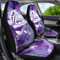 Lupus Awareness Month Car Seat Cover Purple Ribbon Watercolor Galaxy Butterfly Floral Support Art