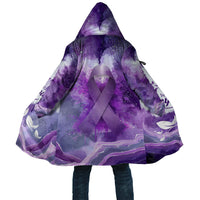 Lupus Awareness Month Cloak Purple Ribbon Watercolor Galaxy Butterfly Floral Support Art