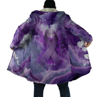 Lupus Awareness Month Cloak Purple Ribbon Watercolor Galaxy Butterfly Floral Support Art