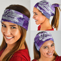 Lupus Awareness Month Neck Gaiter Purple Ribbon Watercolor Galaxy Butterfly Floral Support Art