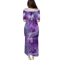 Lupus Awareness Month Puletasi Purple Ribbon Watercolor Galaxy Butterfly Floral Support Art