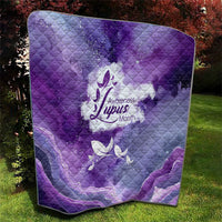 Lupus Awareness Month Quilt Purple Ribbon Watercolor Galaxy Butterfly Floral Support Art