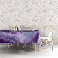 Lupus Awareness Month Tablecloth Purple Ribbon Watercolor Galaxy Butterfly Floral Support Art