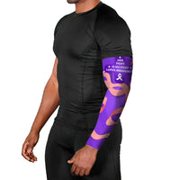 Lupus Awareness Arm Sleeves Her Fight Is My Fight - Purple Ribbon Butterfly Wave Style