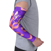 Lupus Awareness Arm Sleeves Her Fight Is My Fight - Purple Ribbon Butterfly Wave Style