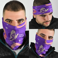 Lupus Awareness Neck Gaiter Her Fight Is My Fight - Purple Ribbon Butterfly Wave Style