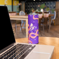 Lupus Awareness Skinny Tumbler Her Fight Is My Fight - Purple Ribbon Butterfly Wave Style