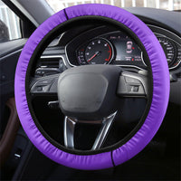 Lupus Awareness Steering Wheel Cover Her Fight Is My Fight - Purple Ribbon Butterfly Wave Style