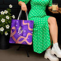 Lupus Awareness Tote Bag Her Fight Is My Fight - Purple Ribbon Butterfly Wave Style