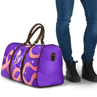 Lupus Awareness Travel Bag Her Fight Is My Fight - Purple Ribbon Butterfly Wave Style