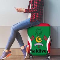 Maldives National Flag and Emblem Luggage Cover with Green Red White Colorblock Design