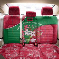 Maldives Floral Bloom Back Car Seat Cover with Tropical Island Blossoms and National Flag Design