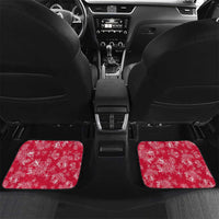 Maldives Floral Bloom Car Mats with Tropical Island Blossoms and National Flag Design