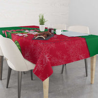 Maldives Floral Bloom Tablecloth with Tropical Island Blossoms and National Flag Design