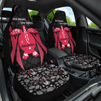 Maldives Dive Turtle Car Seat Cover with Coral Reef Pattern and Island Spirit Slogan