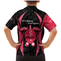 Maldives Dive Turtle Family Matching Mermaid Dress and Hawaiian Shirt with Coral Reef Pattern and Island Spirit Slogan