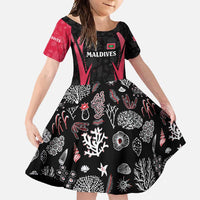 Maldives Dive Turtle Family Matching Mermaid Dress and Hawaiian Shirt with Coral Reef Pattern and Island Spirit Slogan