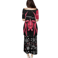 Maldives Dive Turtle Family Matching Puletasi and Hawaiian Shirt with Coral Reef Pattern and Island Spirit Slogan