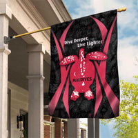 Maldives Dive Turtle Garden Flag with Coral Reef Pattern and Island Spirit Slogan