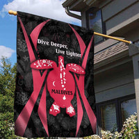 Maldives Dive Turtle Garden Flag with Coral Reef Pattern and Island Spirit Slogan