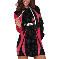 Maldives Dive Turtle Hoodie Dress with Coral Reef Pattern and Island Spirit Slogan