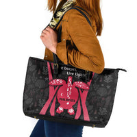 Maldives Dive Turtle Leather Tote Bag with Coral Reef Pattern and Island Spirit Slogan