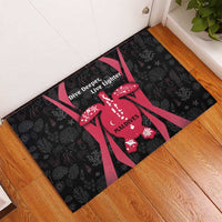 Maldives Dive Turtle Rubber Doormat with Coral Reef Pattern and Island Spirit Slogan