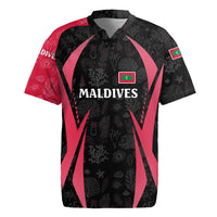 Maldives Dive Turtle Rugby Jersey with Coral Reef Pattern and Island Spirit Slogan