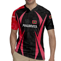 Maldives Dive Turtle Rugby Jersey with Coral Reef Pattern and Island Spirit Slogan