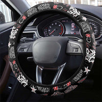Maldives Dive Turtle Steering Wheel Cover with Coral Reef Pattern and Island Spirit Slogan