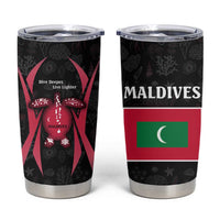 Maldives Dive Turtle Tumbler Cup with Coral Reef Pattern and Island Spirit Slogan