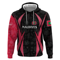 Maldives Dive Turtle Zip Hoodie with Coral Reef Pattern and Island Spirit Slogan