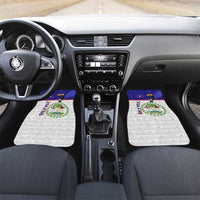 Belize National Emblem Car Mats with Toucan Print and Flag-Inspired Blue Design