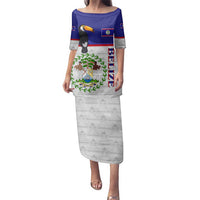 Belize National Emblem Family Matching Puletasi and Hawaiian Shirt with Toucan Print and Flag-Inspired Blue Design