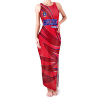 Belize Football Family Matching Tank Maxi Dress and Hawaiian Shirt with Red Abstract Soccer Pattern and Shield Emblem