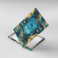 Belize Blue Hole Ocean View Canvas Wall Art with Tropical Marine Design and Flag Detail