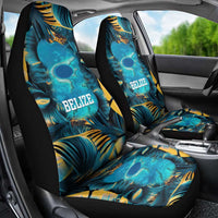 Belize Blue Hole Ocean View Car Seat Cover with Tropical Marine Design and Flag Detail