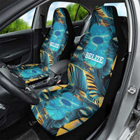 Belize Blue Hole Ocean View Car Seat Cover with Tropical Marine Design and Flag Detail