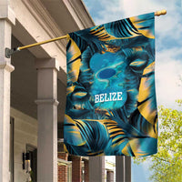 Belize Blue Hole Ocean View Garden Flag with Tropical Marine Design and Flag Detail