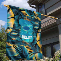Belize Blue Hole Ocean View Garden Flag with Tropical Marine Design and Flag Detail