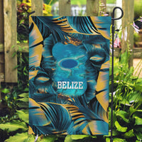 Belize Blue Hole Ocean View Garden Flag with Tropical Marine Design and Flag Detail