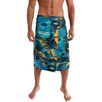 Belize Blue Hole Ocean View Lavalava with Tropical Marine Design and Flag Detail