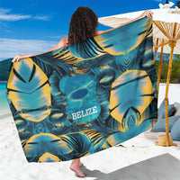 Belize Blue Hole Ocean View Sarong with Tropical Marine Design and Flag Detail
