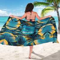 Belize Blue Hole Ocean View Sarong with Tropical Marine Design and Flag Detail